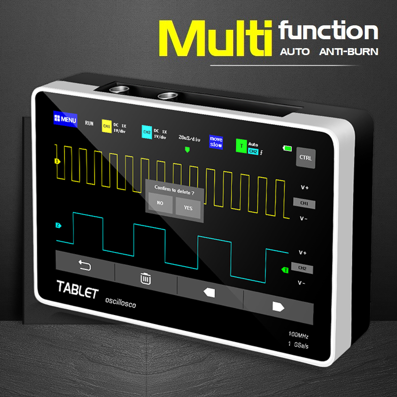 FNIRSI 1013D Dual Channel Tabl - Handheld Tablet Oscilloscope Touchscreen 100Mhz recension och pris