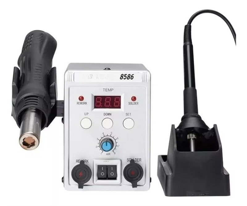 760W 8586 2 in 1 Hot Air Solde - Smd Rework Station Hot Air Soldering 2 In 1 recension och pris